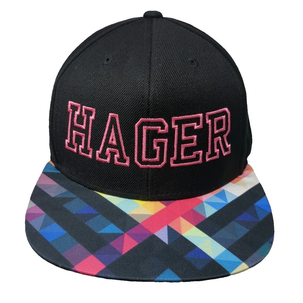 Top of the World Snapback Black Multicolor One Size Flat Brim Hager Hat